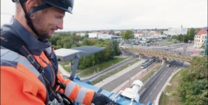 Baustellenkamera Montage am 30m Mast