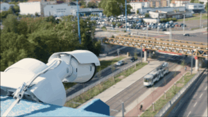 Baustellenkamera am 30 m Mast