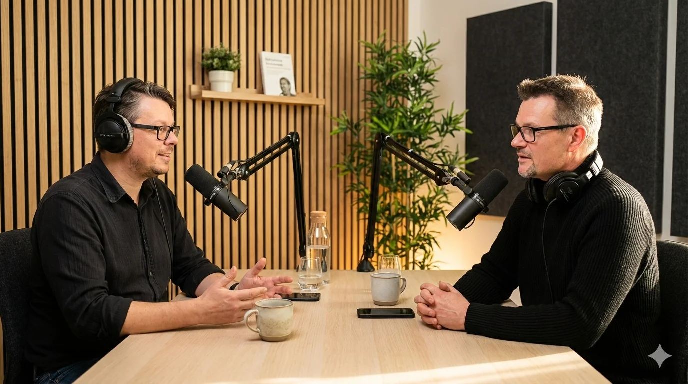 Podcast Body-Cams und Baustellenkamera Titelbild aus dem Studio